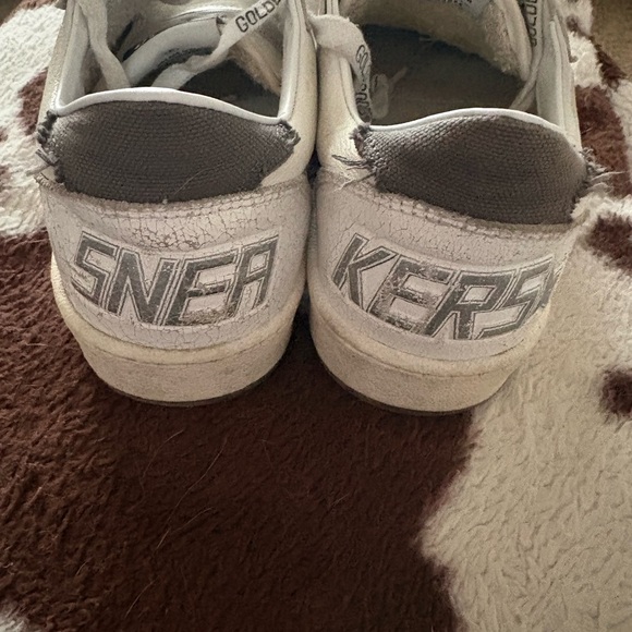 Golden Goose Cream and Gray Ballstar Sneakers - Picture 2 of 5